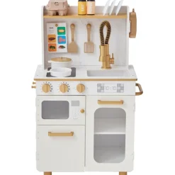 Little Chef Memphis Play Kitchen + Accessories - White/Gold