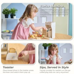 Little Chef Santa Barbara Wooden Healthy Breakfast to Go