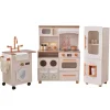 Little Chef Savannah Wooden Play Kitchen with 3 Modular Pieces - Cream