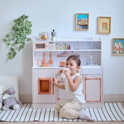 Little Chef St. Louis Wooden Play Kitchen with Sink & Ice Dispenser - Pink