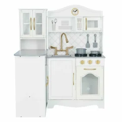Little Chef Upper East Retro Play Kitchen - White / Gold