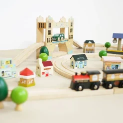 London Wood Train Set – 120 Pieces