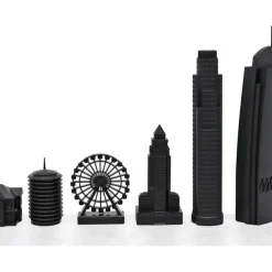 Los Angeles Edition Acrylic Chess Set with Wood Map Board