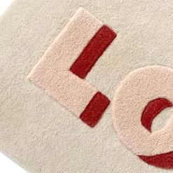 Love Rug - Cream/Red