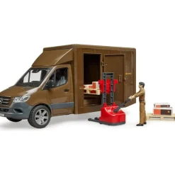 MB Sprinter UPS Truck with Driver Figure and Accessories