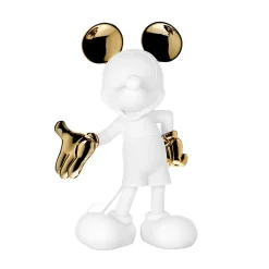 Mickey Mouse Figure White & Gold - 23.6"