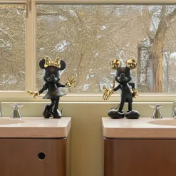Mickey Mouse Welcome 12" Studio Figurine - Black & Gold