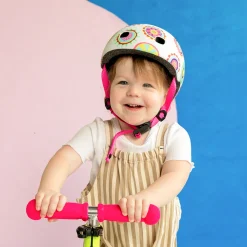 Mini Deluxe Foldable LED Scooter - Neon Flamingo Pink/Yellow