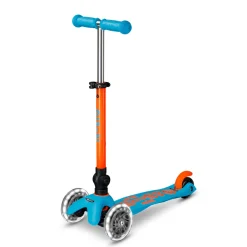 Mini Deluxe Foldable LED Scooter - Neon Sunset Orange/Aqua