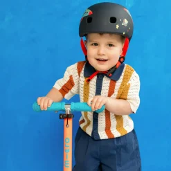 Mini Deluxe Foldable LED Scooter - Neon Sunset Orange/Aqua