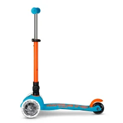 Mini Deluxe Foldable LED Scooter - Neon Sunset Orange/Aqua