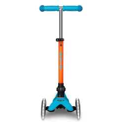 Mini Deluxe Foldable LED Scooter - Neon Sunset Orange/Aqua