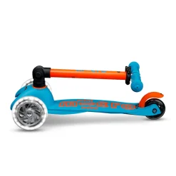 Mini Deluxe Foldable LED Scooter - Neon Sunset Orange/Aqua