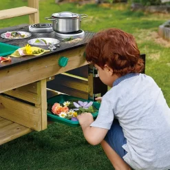 Mud Kitchen Wooden Toy Playset with Accessories
