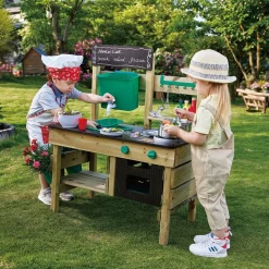 Mud Kitchen Wooden Toy Playset with Accessories