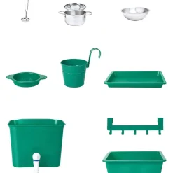 Mud Kitchen Wooden Toy Playset with Accessories