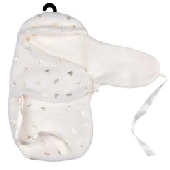 My FAO Doll Swaddle - White With Gold Hearts