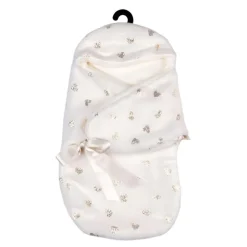 My FAO Doll Swaddle - White With Gold Hearts