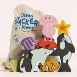 Ocean Life Stacking Animals & Bag