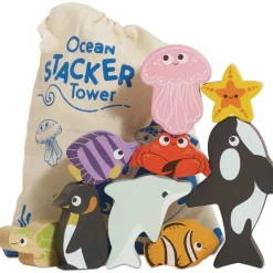 Ocean Life Stacking Animals & Bag