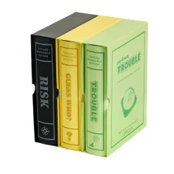 3 Pack Vintage Bookshelf Games: Risk, Guess Who, Trouble