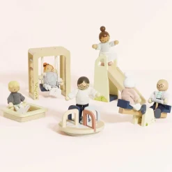 5-Piece Wooden Dollhouse Outdoor Play Set