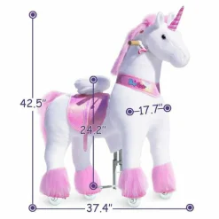 Pink Model U Ride-On Unicorn - 7+ Years