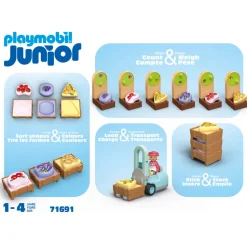 Playmobil Junior: Organic Market Stall & Forklift