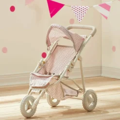 Polka Dots Princess Baby Doll Jogging Stroller - Pink
