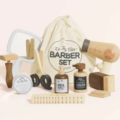 Pretend Play Wooden Hairdresser & Barber Kit - 12 Pieces