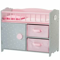 Princess Baby Doll Crib with Cabinet and Cubby