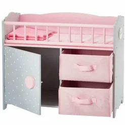 Princess Baby Doll Crib with Cabinet and Cubby