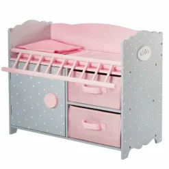 Princess Baby Doll Crib with Cabinet and Cubby