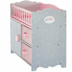 Princess Baby Doll Crib with Cabinet and Cubby