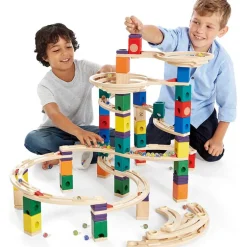 Quadrilla Cyclone Wooden Marble Run Blocks