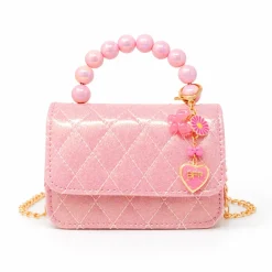 Quilted BFF Blossom Pearl Handle Handbag - Pink Lemonade