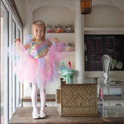 Rainbow Fairy Dress & Wings - Size 3-4