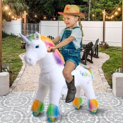 Rainbow Model X Ride-On Unicorn - 4-7 Years