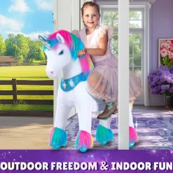 Rainbow Unicorn Model Y Ride on Toy - 3-4 Years