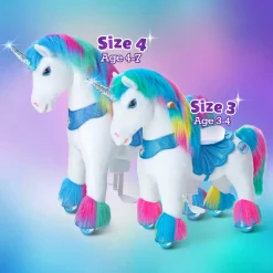 Rainbow Unicorn Model Y Ride on Toy - 4-7 Years
