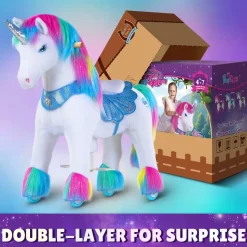 Rainbow Unicorn Model Y Ride on Toy - 4-7 Years