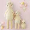 Regular 20" Flora the Duckling (With Flower Crown) Hand-Knit Doll