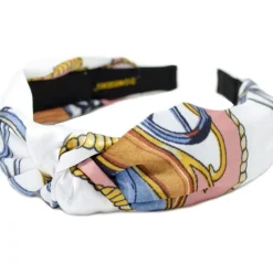 Silk Knot Headband - White