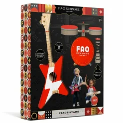 Stage Stars Wooden Guitar and Drum Set