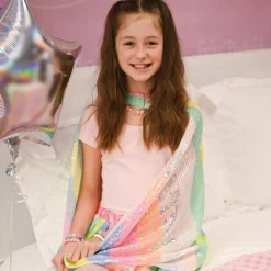 Stripy Sequin Cape - Size 4-6 Years