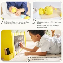 Sunny Citrus Lemonade Stand Playset with Interactive Accessories