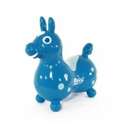 Teal Rody Horse Inflatable Bouncer Ride-on