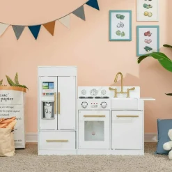 Teamson Kids Little Chef Charlotte Modern Modular Wooden Play Kitchen, White