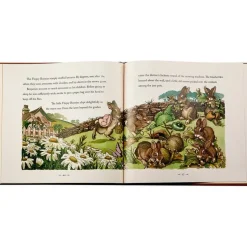 The Classic Tale of Peter Rabbit Book in Tan Bonded Leather