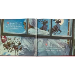 The Night Before Christmas Book in Red Bonded Leather